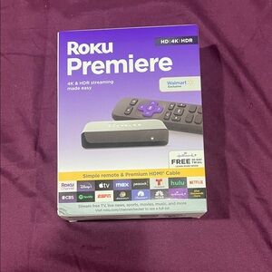 41. Roku Premiere 4K HDR Streaming Box with Remote